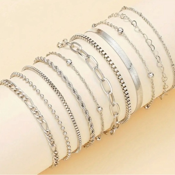 Set of 11 925 Silver Bracelets - Picture 3 of 5